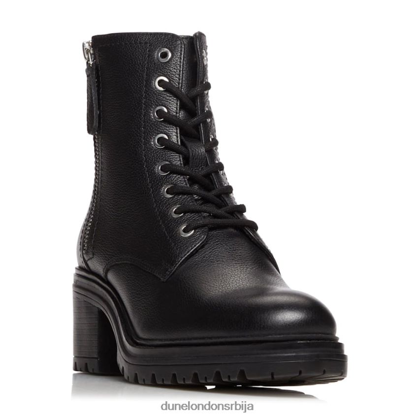 Жене Dune London црн бајкерске чизме са штиклом са зип детаљом паитон J80F88607