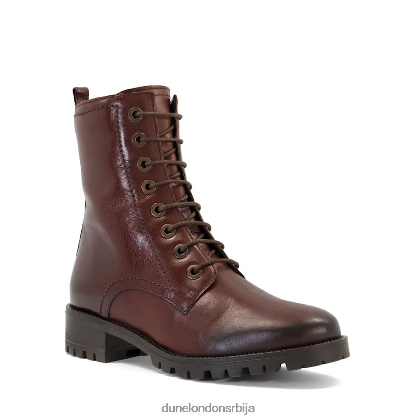 Жене Dune London браон планинарске чизме са чизмом на пертле престоне J80F88441