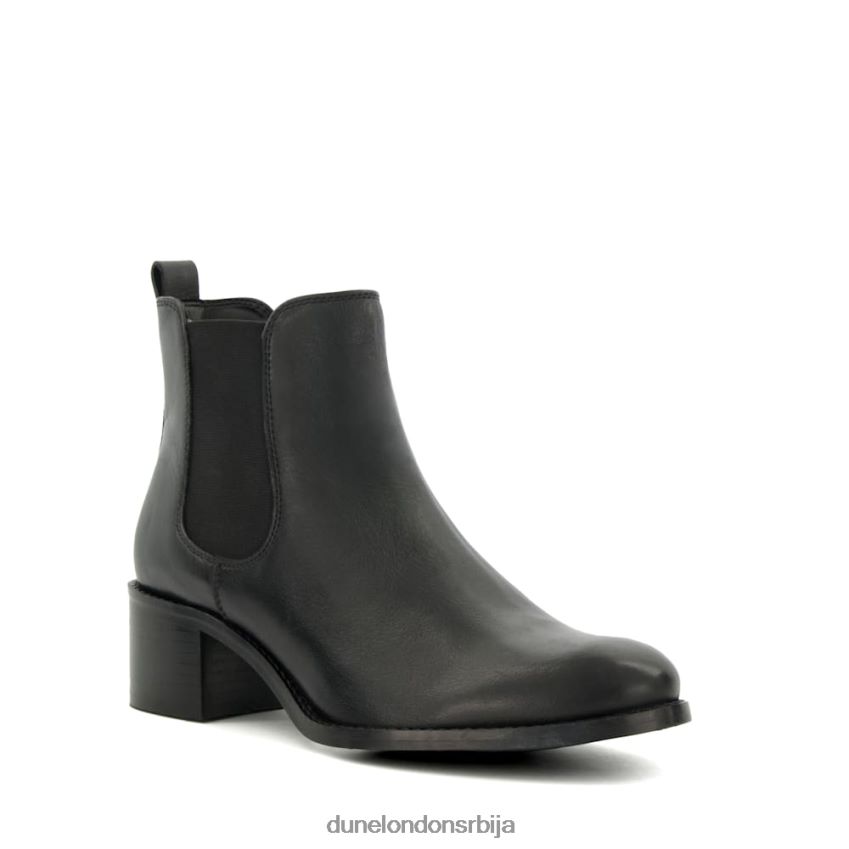 Жене Dune London црн кожне глежњаче са блок петом панорамски J80F88475