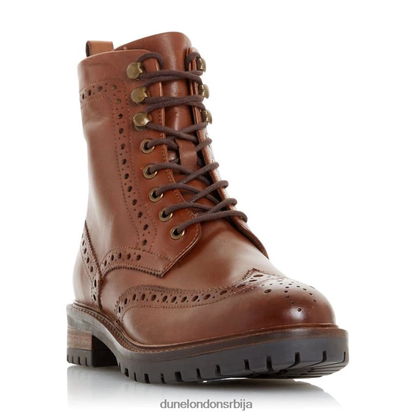 Жене Dune London тан глежњаче са пертлама са детаљима чисто J80F88663