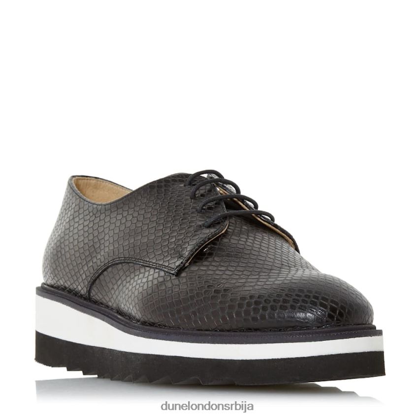 Жене Dune London црн ципеле са платформом на пертле фарилаа J80F88667