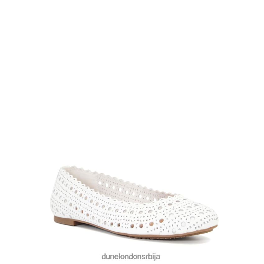 Жене Dune London бео балетанке са ласерским резањем дрљаче J80F88672