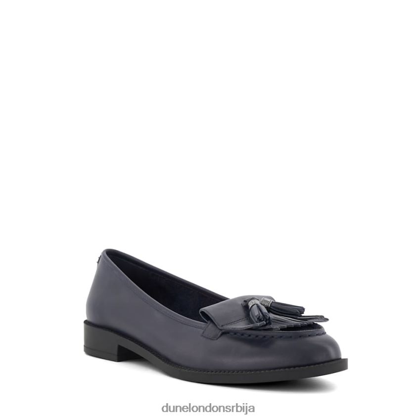 Жене Dune London морнарица кожне мокасинке са ресама са ресама грантхамс J80F8854