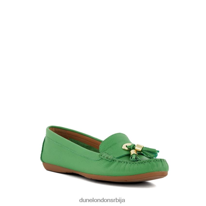 Жене Dune London зелен кожне мокасине са ресицама гарнер J80F88580