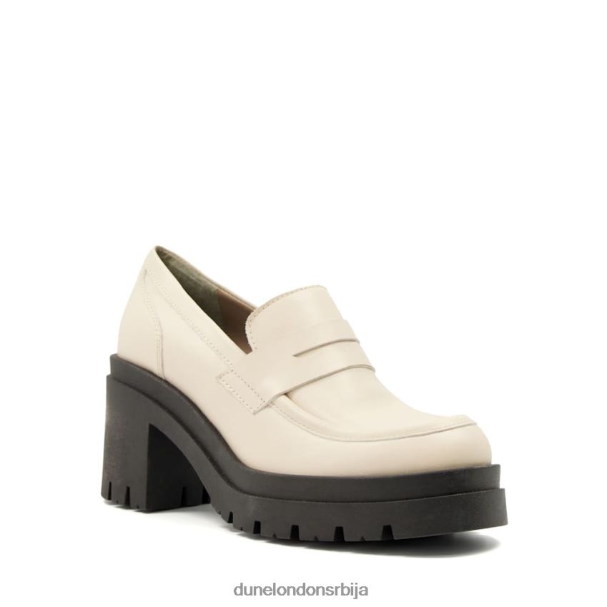 Жене Dune London ецру кожне мокасине са штиклом утемељено J80F88272 Жене Dune London ецру кожне мокасине са штиклом утемељено J80F88272
