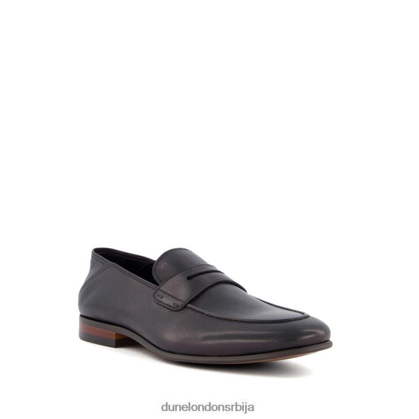 мушкарци Dune London црн црусх бацк хеел пенни мокасин синхронизовати J80F88834