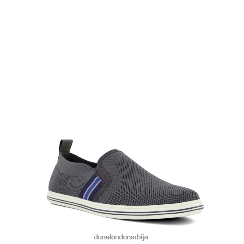 мушкарци Dune London сива лежерне ципеле са детаљима у пругама шире J80F88783