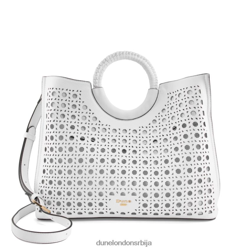 Жене Dune London бео ласерски резана торба деллила J80F88251