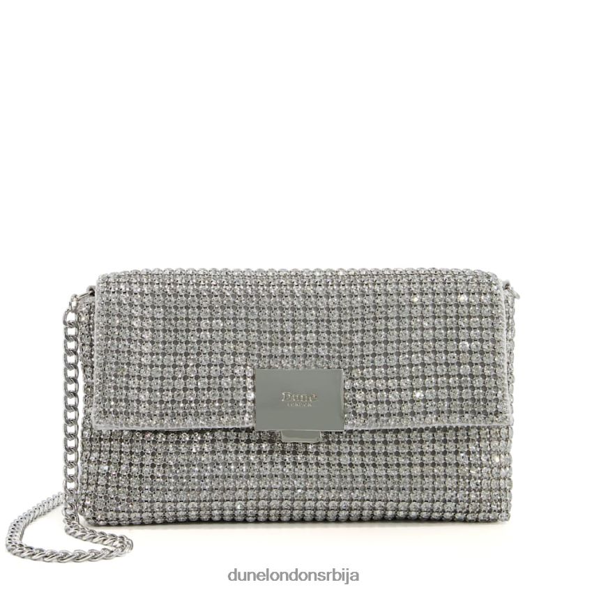Жене Dune London сребро украшена квачила торба евандерс J80F88246
