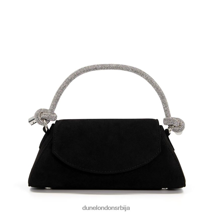 Жене Dune London црн дијаманте торба са траком за хватање чворова бринлеи J80F88316