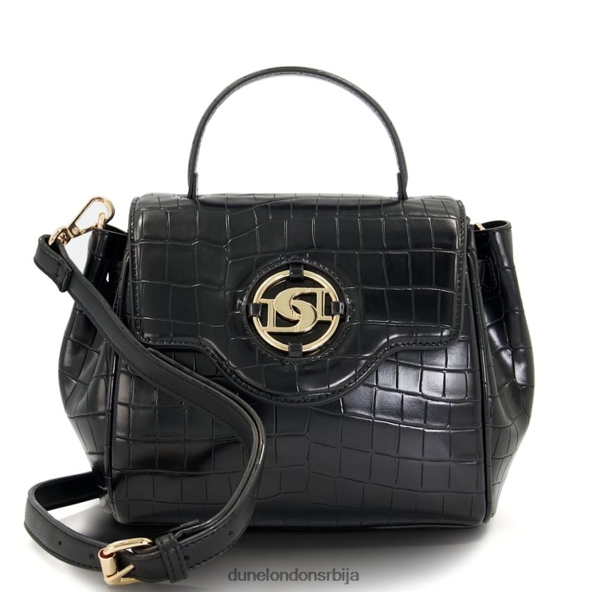 Жене Dune London црн средња торба са ефектом крокодила диллион J80F887